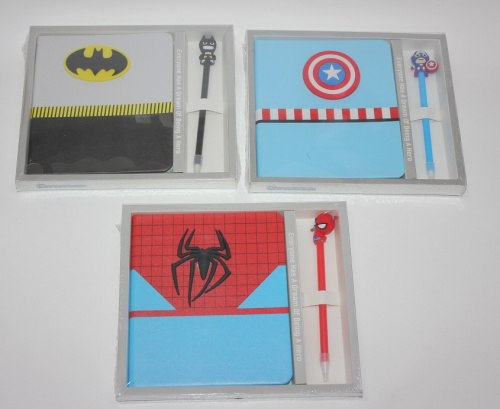 Блокнот А5 + ручка Супергерои в коробке 2134-5