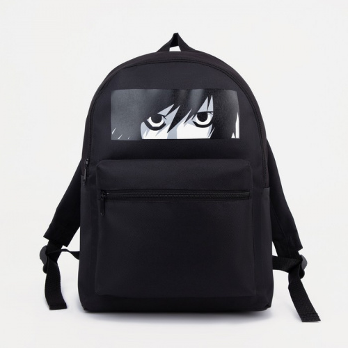 Рюкзак на молнии, наружный карман, цвет чёрный Аниме