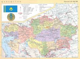 Карта Казахстана каз-яз