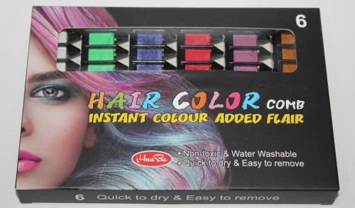 Цветные мелки-расчески для волос , набор 6 цветов и 5 цветов