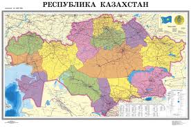 Карта Казахстана русс-яз