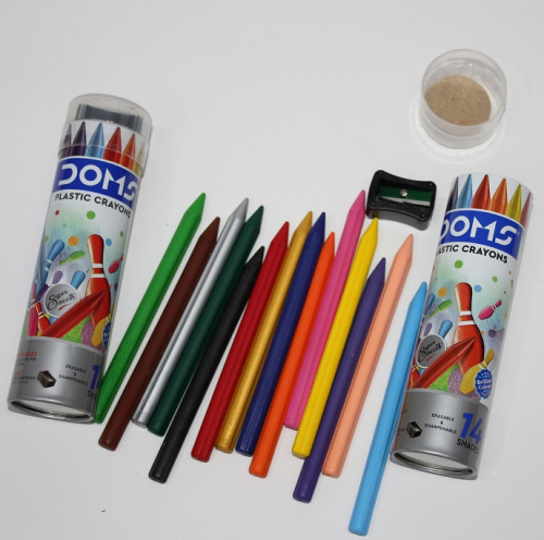 14цв восковые карандаши в стакане 7120 Doms