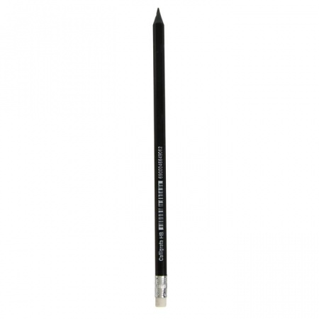 Простой карандаш H Calligrata черный пластиковый с ластиком