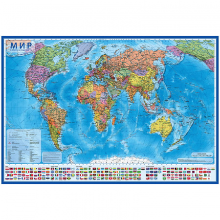 Карта Мира полит. 1170*800 мм интерактивная КН044 RR
